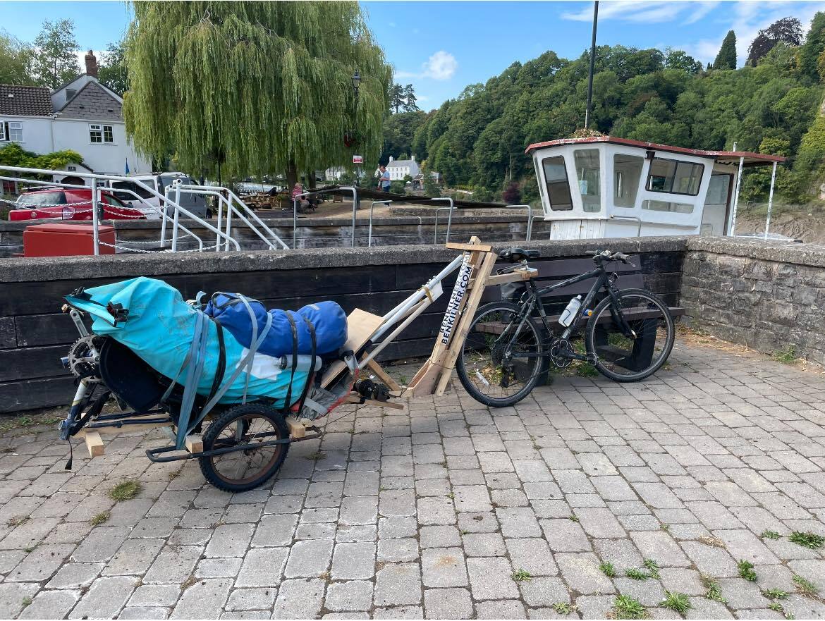 Amphibious Duckleberry Finn combines pedaled paddle board and bike
